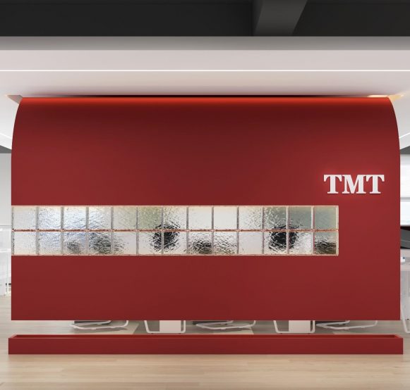 TMT集团办公室装修小蓝鲸石晶地板案例