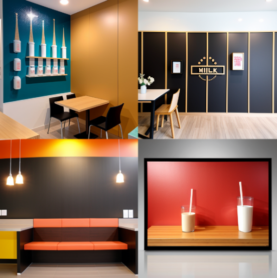 奶茶店铺装修效果图