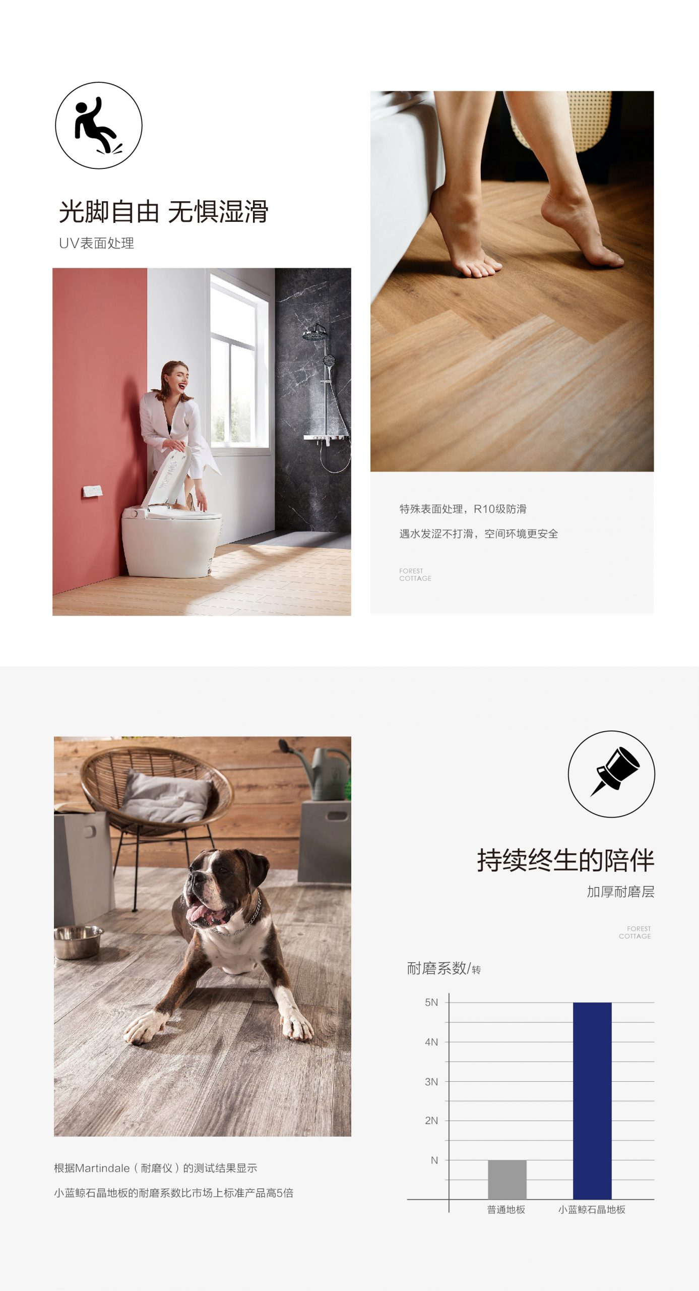 小蓝鲸源木QT201静音石晶地板